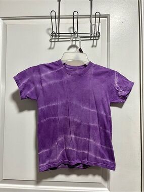 Fruit of the Loom Purple Tie-Dye Kids Short Sleeve Tee